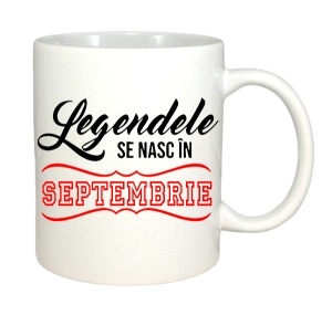 Cana alba personalizata cu textul Legendele se nasc in - Img 4