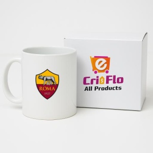 Cana AS Roma Italia , cu logoul stema echipei, Cadoul Perfect - Img 14
