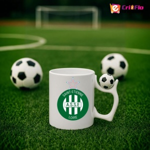 Cana AS Saint-etienne Franta , cu logoul stema echipei, Cadoul Perfect - Img 10