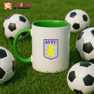 Cana Aston Villa Anglia , cu logoul stema echipei, Cadoul Perfect - Img 23