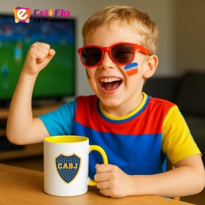 Cana Boca Juniors Argentina , cu logoul stema echipei, Cadoul Perfect - Img 31
