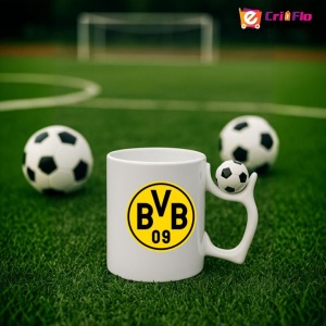 Cana Borussia Dortmund Germania , cu logoul stema echipei, Cadoul Perfect - Img 10