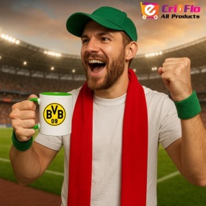Cana Borussia Dortmund Germania , cu logoul stema echipei, Cadoul Perfect - Img 22
