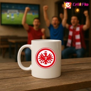 Cana Eintracht Frankfurt Germania , cu logoul stema echipei, Cadoul Perfect - Img 18