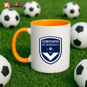 Cana Girondins de Bordeaux Franta , cu logoul stema echipei, Cadoul Perfect - Img 43
