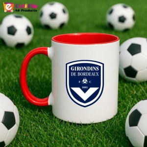 Cana Girondins de Bordeaux Franta , cu logoul stema echipei, Cadoul Perfect - Img 46