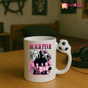 Cana K-POP cu formatia trupa KPOP BLACKPINK AUTOGRAF ROSU 615 - Img 11