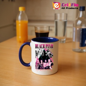 Cana K-POP cu formatia trupa KPOP BLACKPINK AUTOGRAF ROSU 615 - Img 27