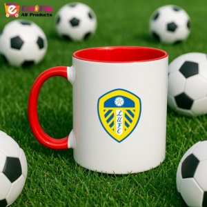 Cana Leeds United F.C .Anglia , cu logoul stema echipei, Cadoul Perfect - Img 46