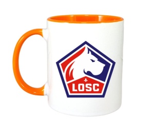 Cana Lille LOSC Franta , cu logoul stema echipei, Cadoul Perfect - Img 7