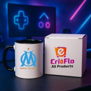 Cana Olympique de Marseille Franta , cu logoul stema echipei, Cadoul Perfect - Img 34