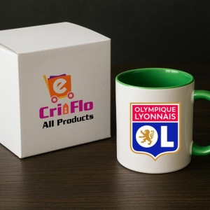 Cana Olympique Lyonnais Franta , cu logoul stema echipei, Cadoul Perfect - Img 19