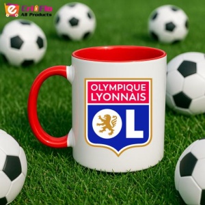 Cana Olympique Lyonnais Franta , cu logoul stema echipei, Cadoul Perfect - Img 46