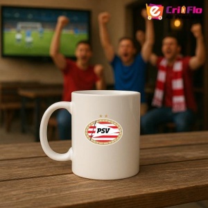 Cana PSV Eindhoven Olanda , cu logoul stema echipei, Cadoul Perfect - Img 18