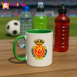 Cana Rcd mallorca Spania , cu logoul stema echipei, Cadoul Perfect - Img 21