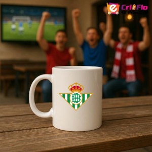 Cana Real Betis Spania , cu logoul stema echipei, Cadoul Perfect - Img 18