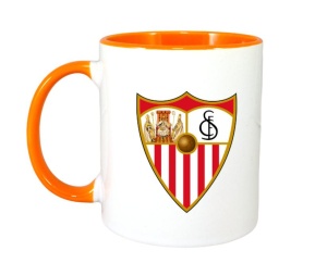 Cana Sevilla FC Spania , cu logoul stema echipei, Cadoul Perfect - Img 7
