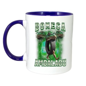 Cana Tralalero TraLaLa cu Boneca Ambalabu Funny Frog Meme Bootleg Italian Brainrot - Img 3