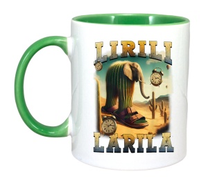 Cana Tralalero TraLaLa cu Lirili Larila Funny Italian Brainrot Meme Cactus Elephant - Img 2