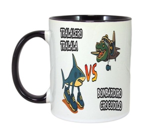 Cana Tralalero TraLaLa cu Tralalero Tralala Brainrot Meme Bombardino Crocodilo Italian - Img 5
