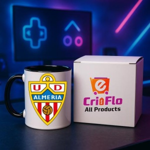 Cana UD Almeria Spania , cu logoul stema echipei, Cadoul Perfect - Img 34