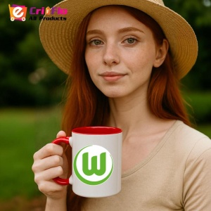 Cana VfL Wolfsburg Germania , cu logoul stema echipei, Cadoul Perfect - Img 48