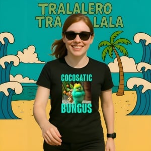 Cocosatic Bungus ** Tricou Tralalero Tralala Copii | Dama | Barbat - Img 11