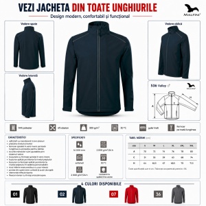 Geacă Bărbați tip Jachetă Softshell fără Glugă, Impermeabilă și Elastică – Valley 536 - Img 8