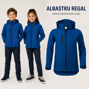 Geacă Copii tip Jachetă Softshell cu Glugă Detașabilă, Impermeabilă și Elastică – Performance 535 - Img 12