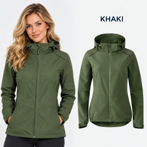 Geacă Damă tip Jachetă Impermeabilă cu Glugă Detașabilă, Ușoară și Windproof – Rainbow 539 - Img 18