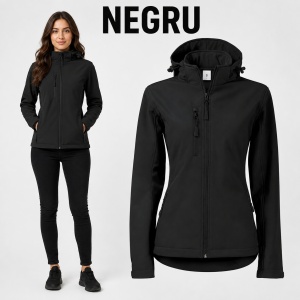 Geacă Damă tip Jachetă Softshell cu Glugă Detașabilă, Impermeabilă și Elastică – Performance 521 - Img 17