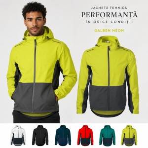 Geacă tip Jachetă Impermeabilă Bărbați cu Glugă Detașabilă, Windproof – Rainbow 538 - Img 13