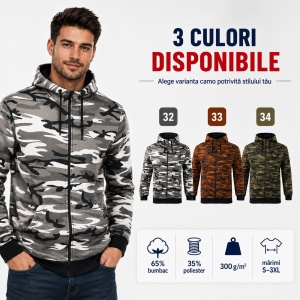 Hanorac Camuflaj Bărbați Malfini cu Glugă – tip Vânătoare și Activități Outdoor - Img 8