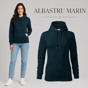 Hanorac Damă cu Glugă și Buzunar Tip Marsupiu Malfini 414 Cape – 320 g/m² - Img 12