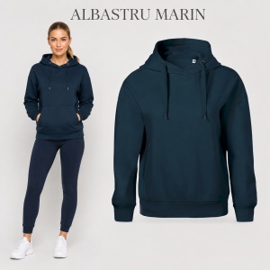 Hanorac Damă cu Glugă și Buzunare Tip Marsupiu Malfini 421 Moon – 280 g/m² - Img 12