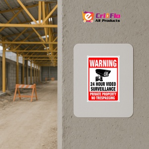 Indicator 24 Hour Video Surveillance Sign, Sticker autocolant - Img 5