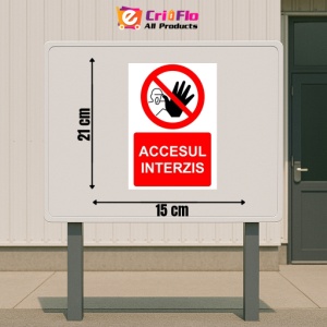 Indicator Accesul interzis indicator de interzicere, Sticker autocolant - Img 2