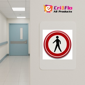 Indicator accesul interzis pietonilor v1, Sticker autocolant - Img 5