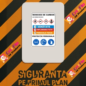 Indicator Adr pentru monoxid de carbon, Sticker autocolant - Img 3