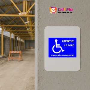 Indicator Albastru atentie la bord persoana cu dizabilitati, Sticker autocolant - Img 5