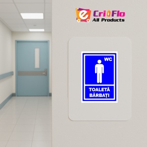 Indicator Albastru pentru wc toaleta barbati, Sticker autocolant - Img 5