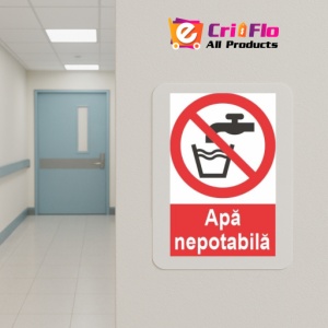 Indicator apa nepotabila indicatoare protectia muncii, Sticker autocolant - Img 5
