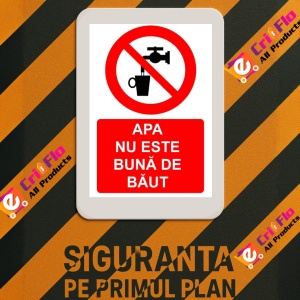 Indicator Apa nu este buna de baut indicator de interzicere, Sticker autocolant - Img 3