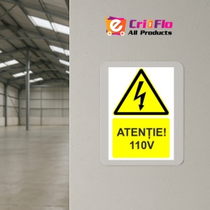 Indicator Atentie 220V indicator de avertizare, Sticker autocolant - Img 4