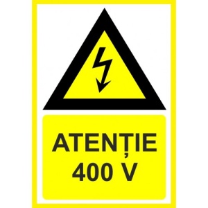 Indicator Atentie 3000v, Sticker autocolant