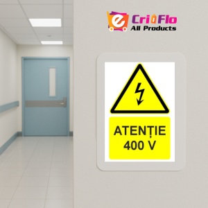 Indicator Atentie 380V indicator de avertizare, Sticker autocolant - Img 5