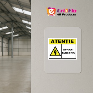 Indicator Atentie aparat electric, Sticker autocolant - Img 4