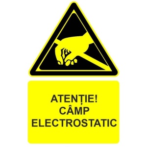 Indicator Atentie Camp electrostatic indicator de avertizare, Sticker autocolant