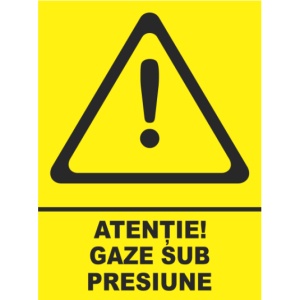 Indicator Atentie gaze sub tensiune, Sticker autocolant - Img 1