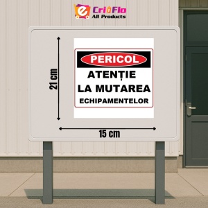 Indicator Atentie la mutarea echipamentelor, Sticker autocolant - Img 2